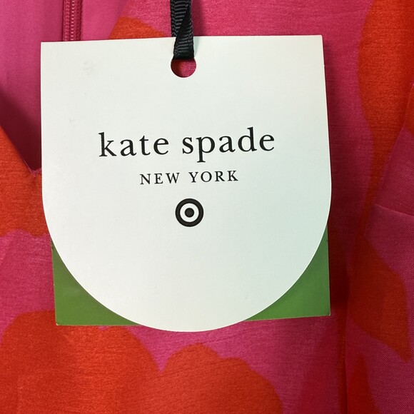 Kate Spade x Target Pink Red Floral Peplum Midi Dress Women’s Size 8 NWT - Picture 5 of 15
